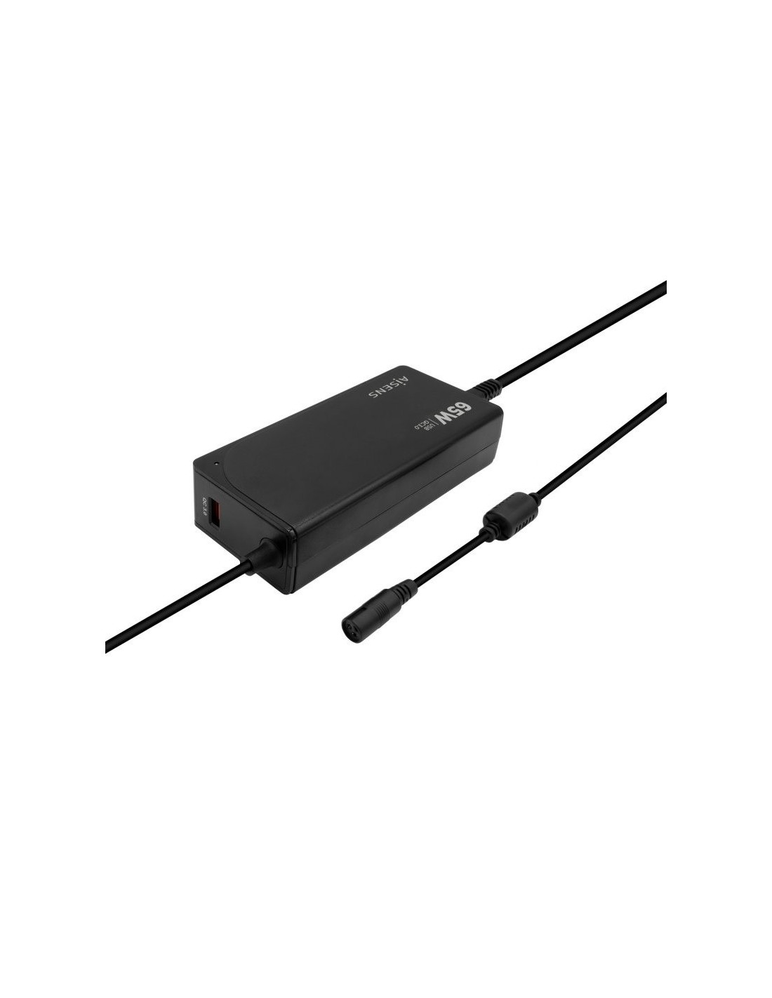 CARGADOR PORTATIL AISENS 65W AUTOMATICO + 9 CONECTORES + USB-A