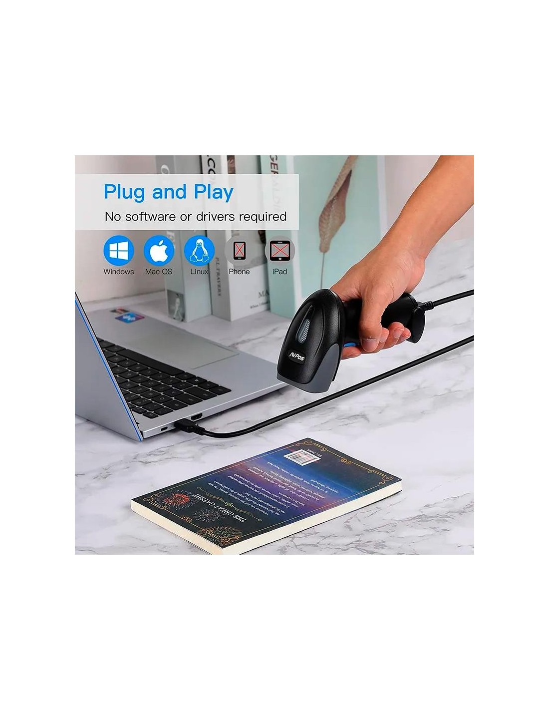 LECTOR AVPOS CODIGOS 2D + QR 930 USB