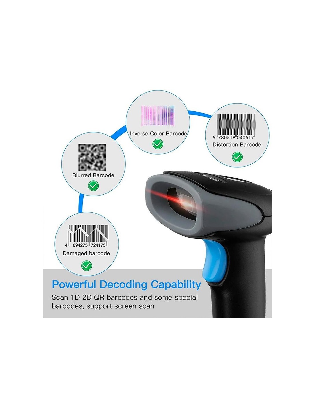 LECTOR AVPOS CODIGOS 2D + QR 930 USB