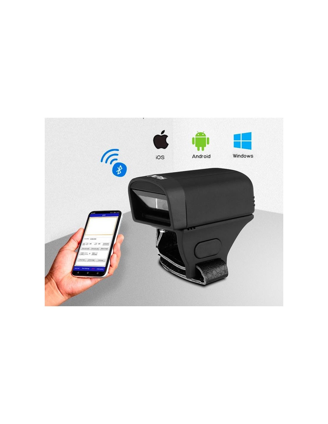 LECTOR CODIGOS AVPOS 1D + 2D + QR BT02 PORTATIL FINGER BLUETOOTH
