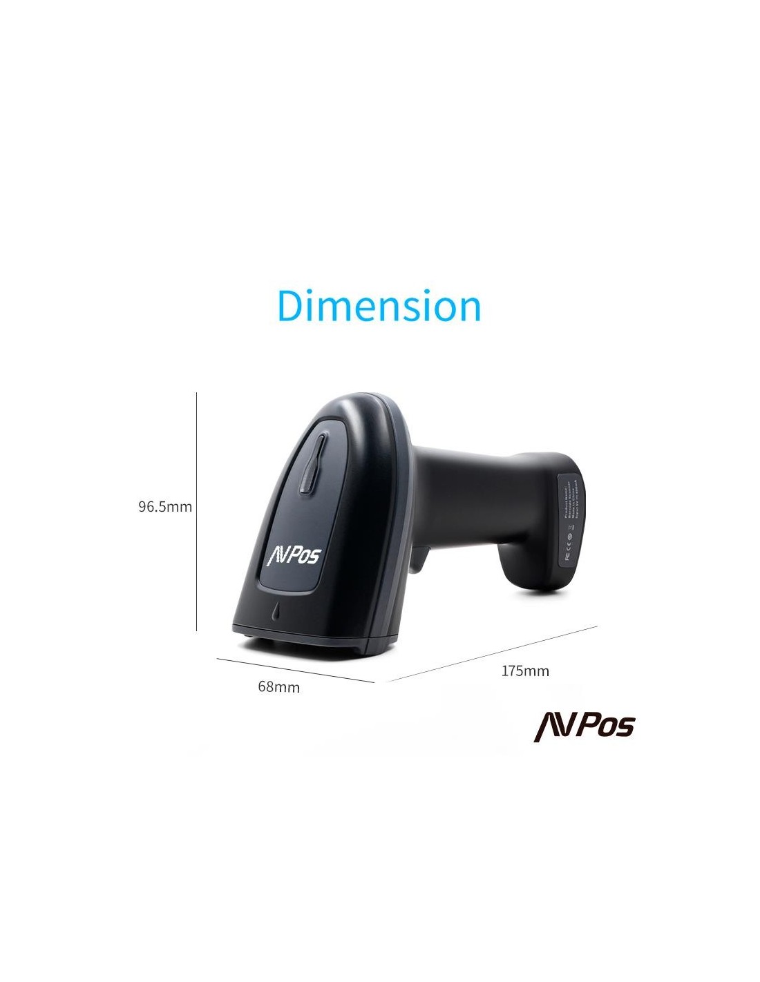 LECTOR AVPOS CODIGOS 1D + 2D +QR BT230 WIRELESS 2.4 + BLUETOOTH + USB