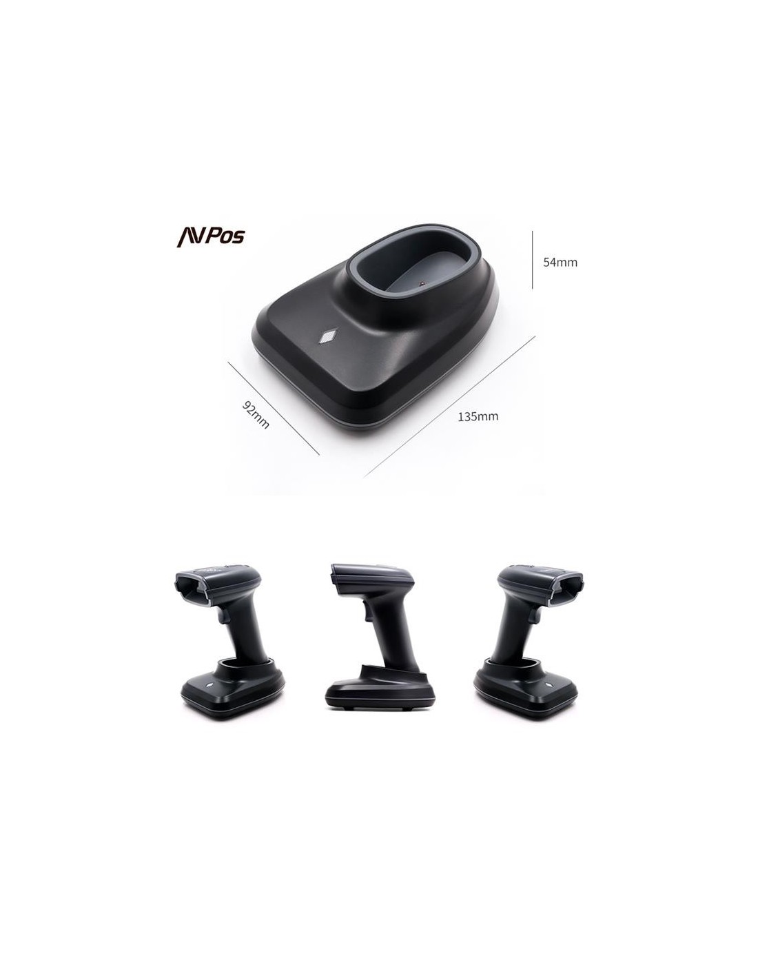 LECTOR AVPOS CODIGOS 1D + 2D +QR BT230 WIRELESS 2.4 + BLUETOOTH + USB