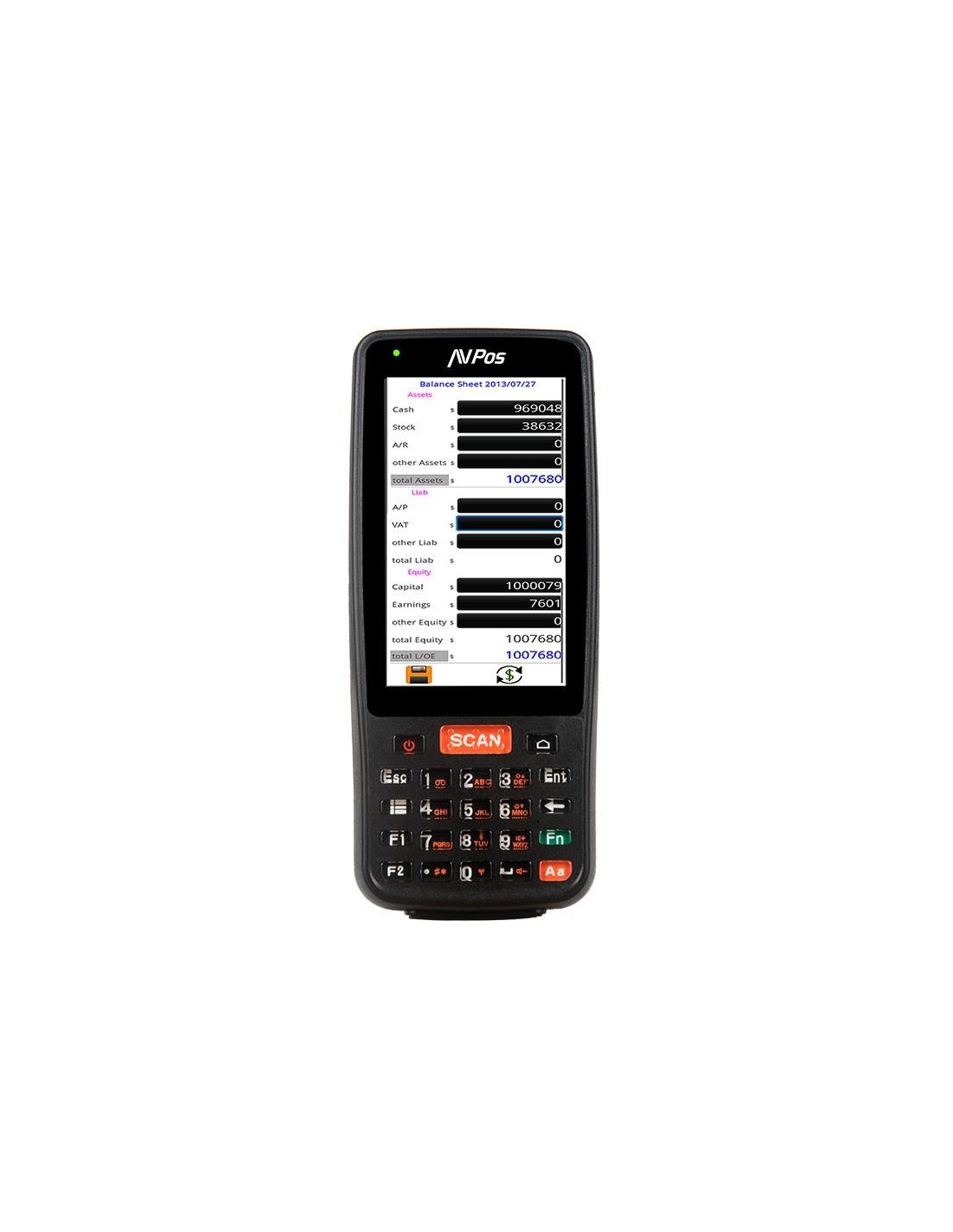 CAPTURADOR PDA AVPOS DC41 4 QUAD/2GB/16GB/NFC/2D/4G/KEYB ANDROID
