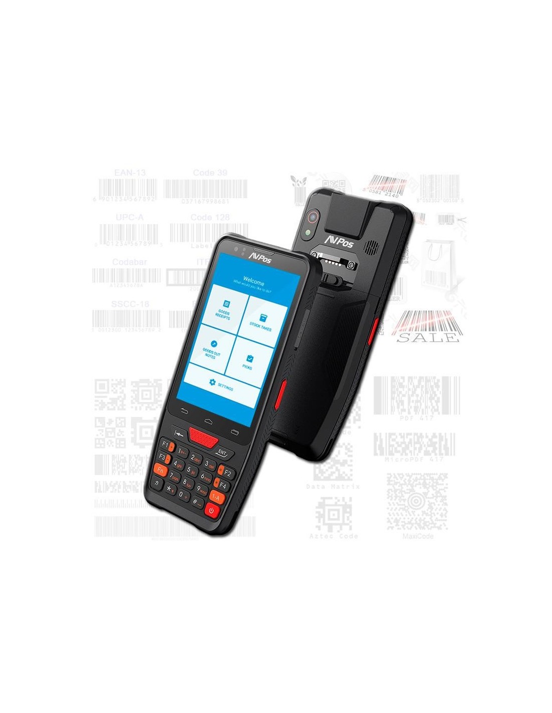 CAPTURADOR PDA AVPOS DC45 4 OCTA/4GB/64GB/NFC/2D/4G/KEYB ANDROID