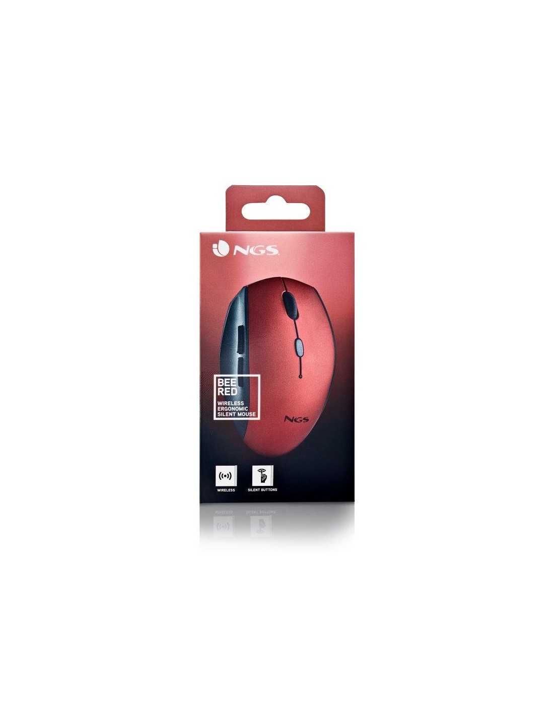 RATON NGS BEE RED ERGONOMICO WIRELESS SILENT RED