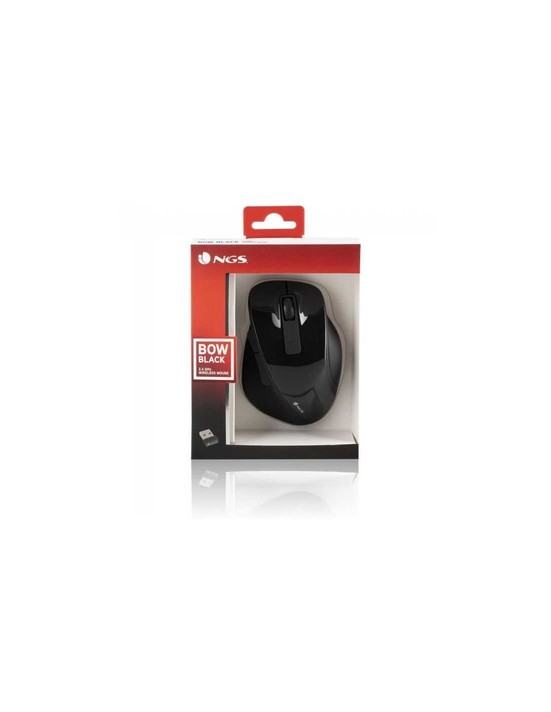 RATON NGS BOW OPTICAL WIRELESS 5 BOTONES BLACK