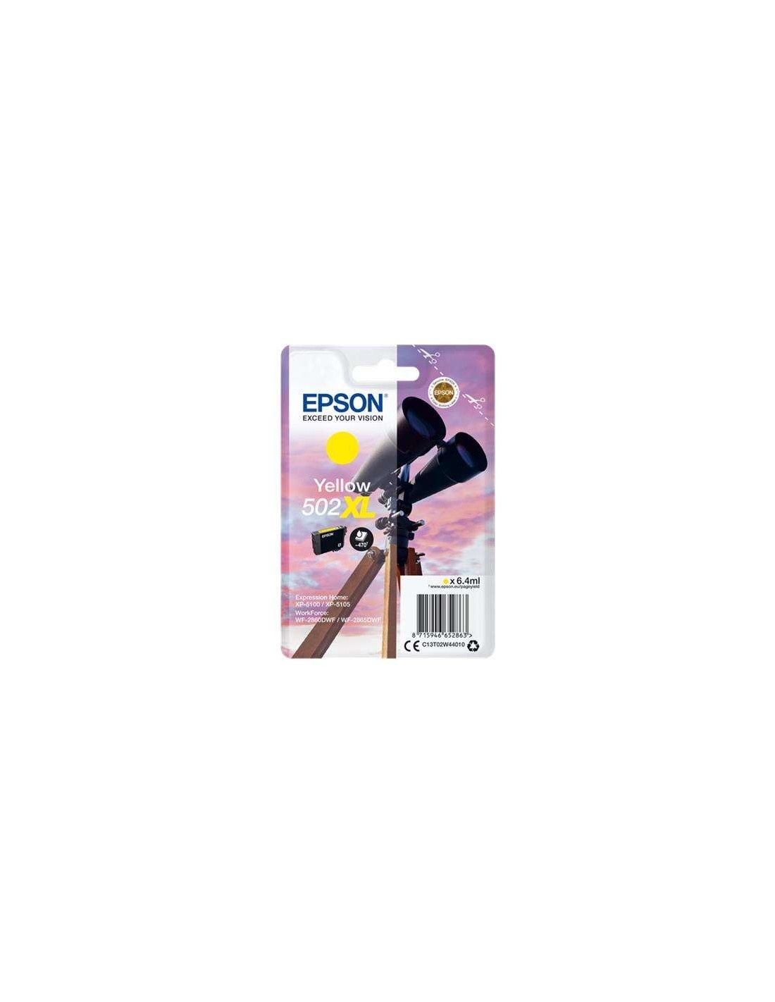 TINTA EPSON C13T02W44010 T02W4 YELLOW 502XL