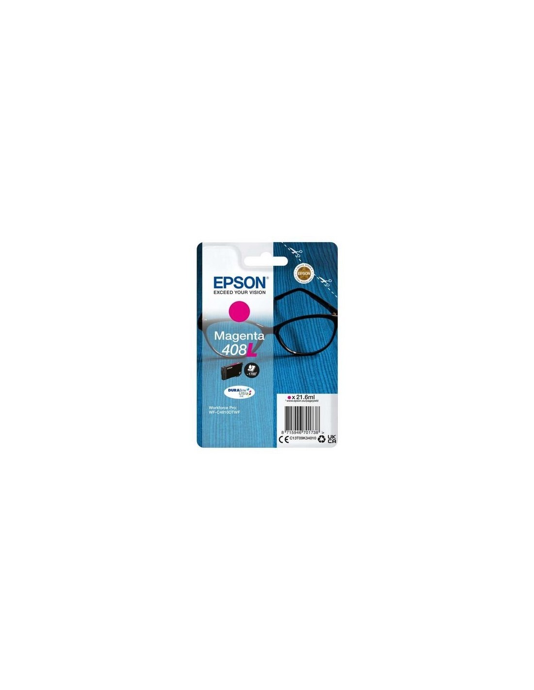 TINTA EPSON C13T09K34010 T09K3 MAGENTA WF-4810DTWF 408L