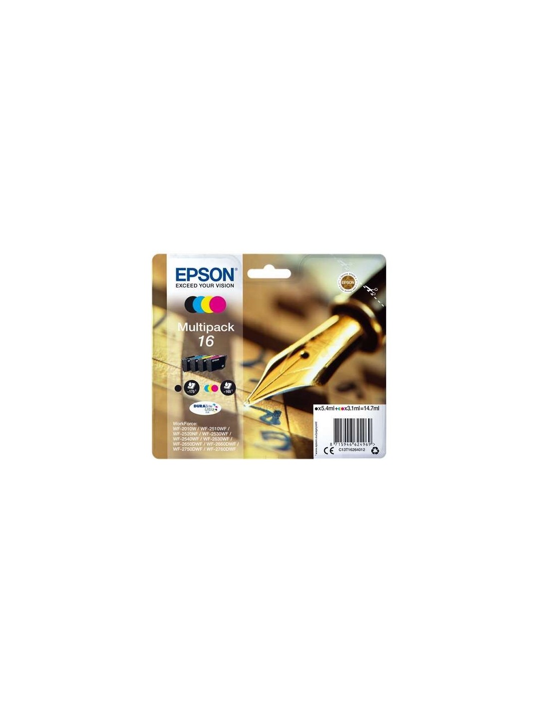 TINTA EPSON C13T16264012 T1626 MULTIPACK 16