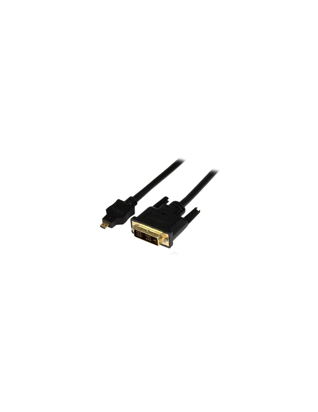 StarTech.com Adaptador Cable Conversor de 2m - Micro HDMI a DVI-D Macho a Macho para Tablet y Teléfono Móvil - Negro