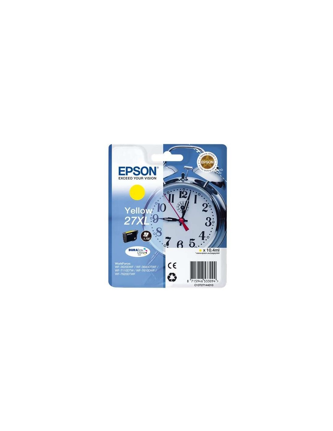 TINTA EPSON C13T27144012 YELLOW T2714 27XL DURABRITE ULTRA