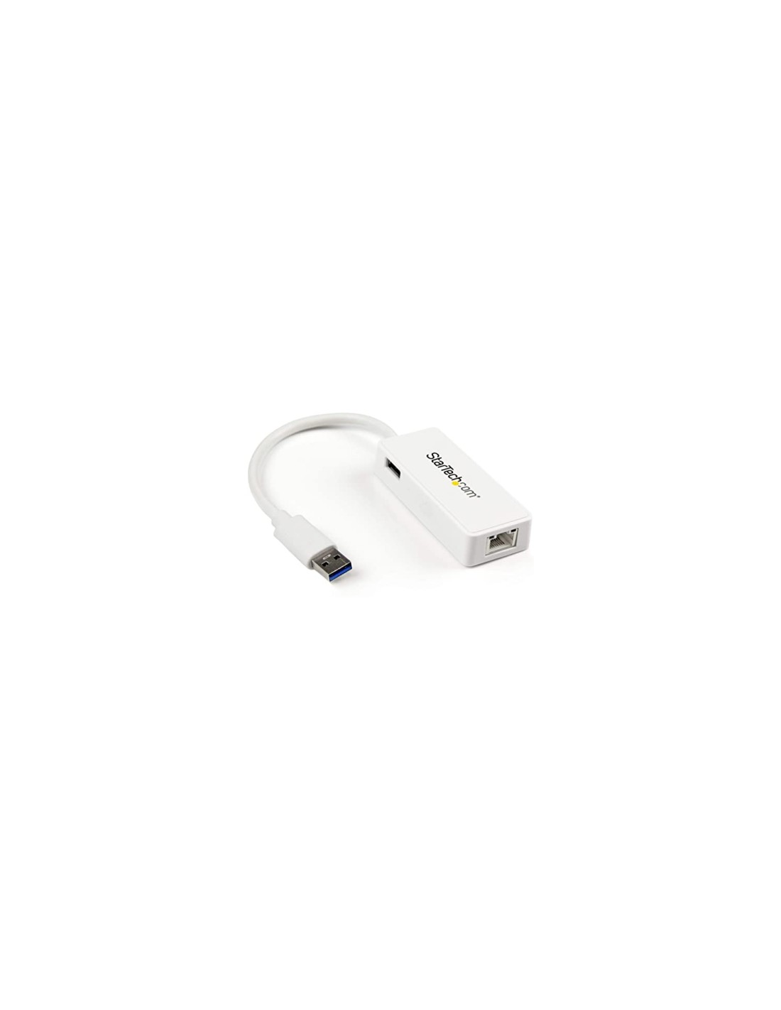 StarTech.com Adaptador Tarjeta de Red NIC Externa USB 3.0 de 1 Puerto Gigabit Ethernet RJ45 y Puerto USB - Blanco