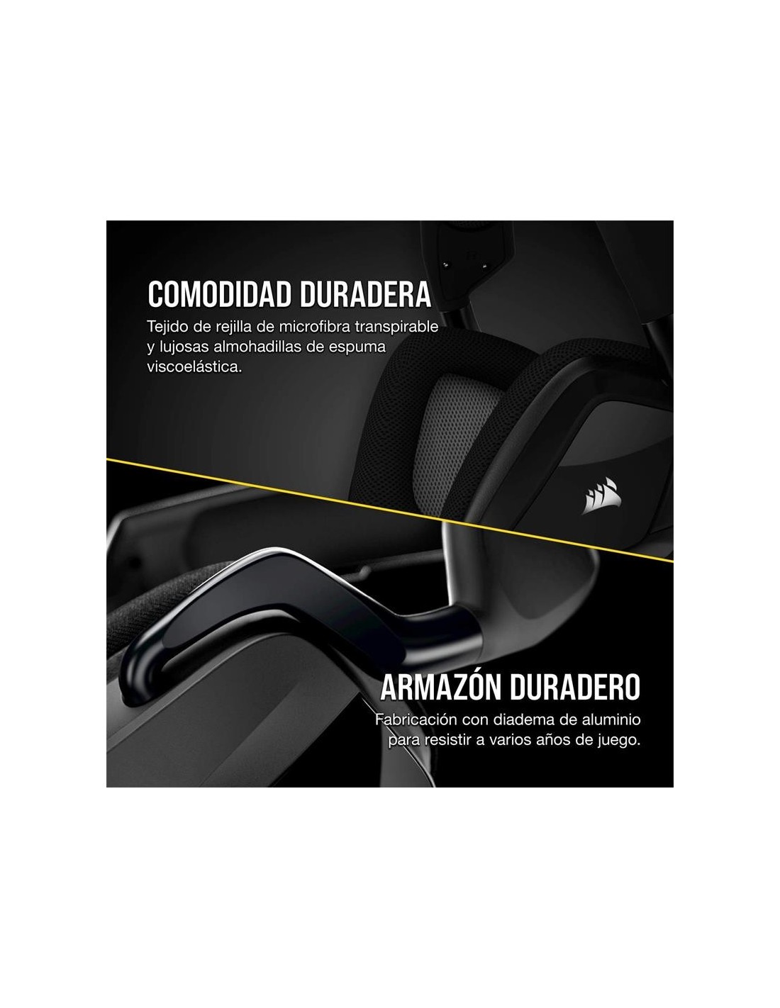 AURICULARES + MICROFONO CORSAIR VOID USB ELITE GAMING HEADSET RGB 7.1 BLACK
