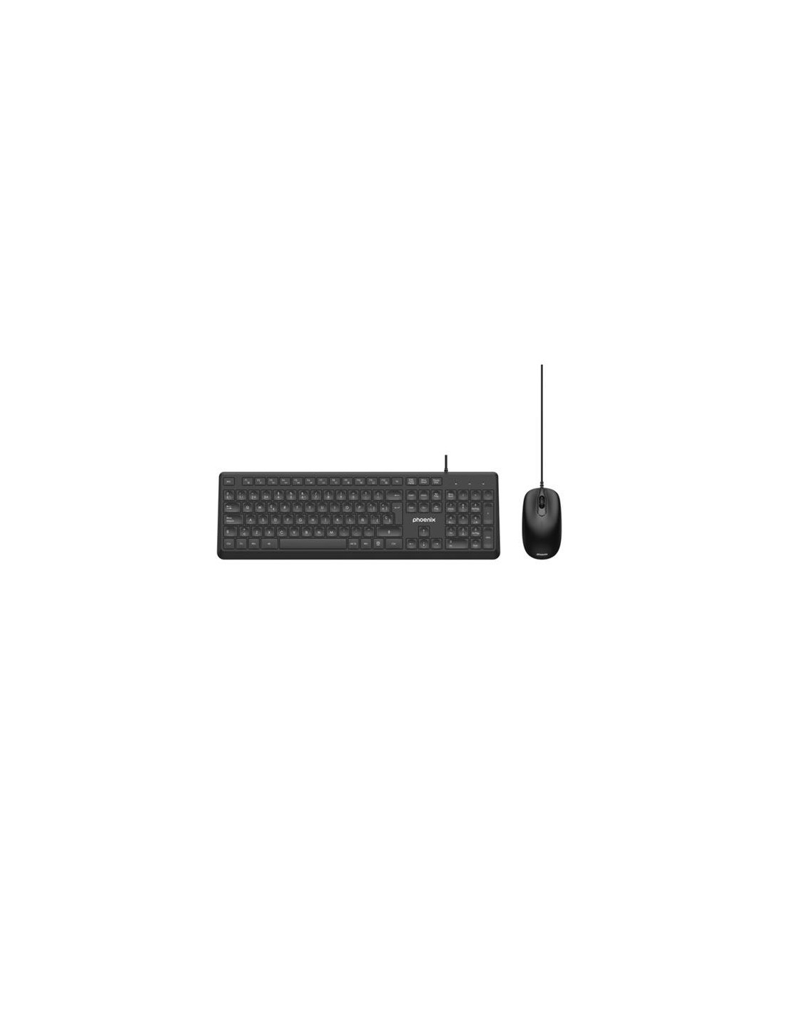 TECLADO + RATON PHOENIX USB 1200DPI BLACK