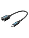 CABLE CONVERSOR VENTION USB-C/M - USB-A/H 15CM BLACK
