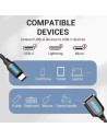 CABLE CONVERSOR VENTION USB-C/M - USB-A/H 15CM BLACK