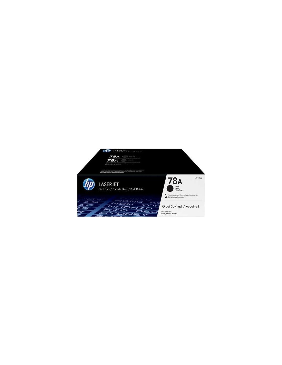 TONER HP CE278A BLACK PACK 2UD