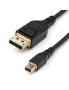 StarTech.com Cable Adaptador Mini displayport macho a Displayport macho 1.4 Certificado por VESA 2m negro