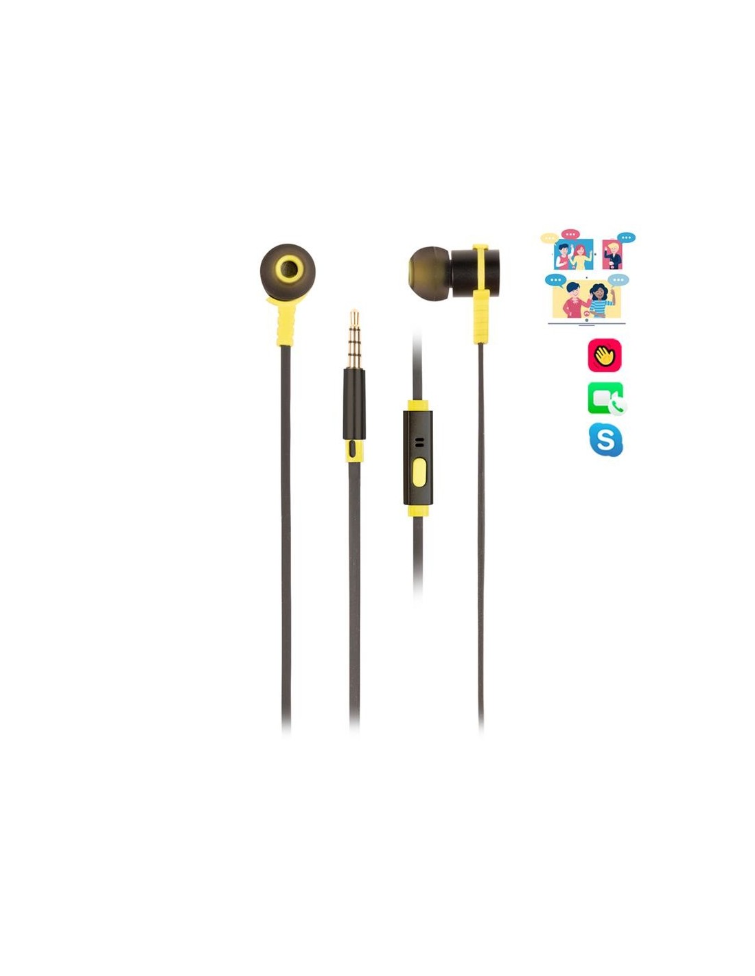 AURICULARES + MICROFONO NGS CROSSRALLYSILVER IN EAR AUX BLACK