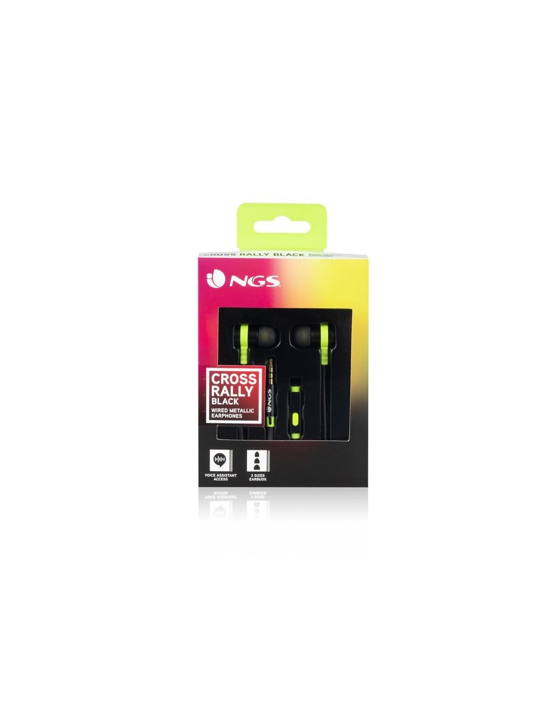 AURICULARES + MICROFONO NGS CROSSRALLYSILVER IN EAR AUX BLACK