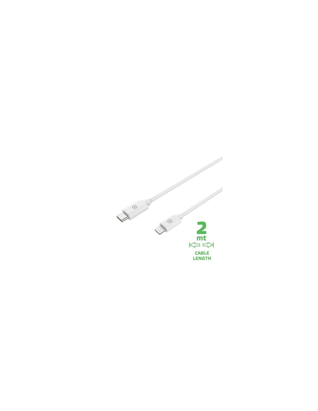 Celly USBLIGHTC2MWH cable de conector Lightning 2 m Blanco