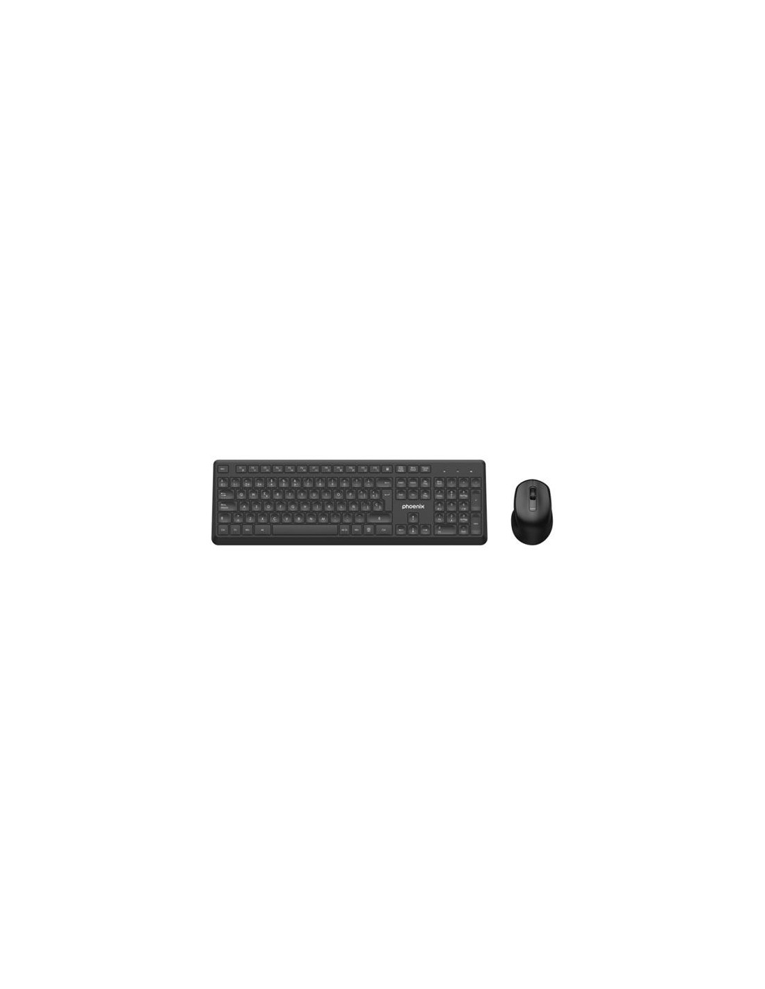 TECLADO + RATON PHOENIX WIRELESS 1600DPI BLACK