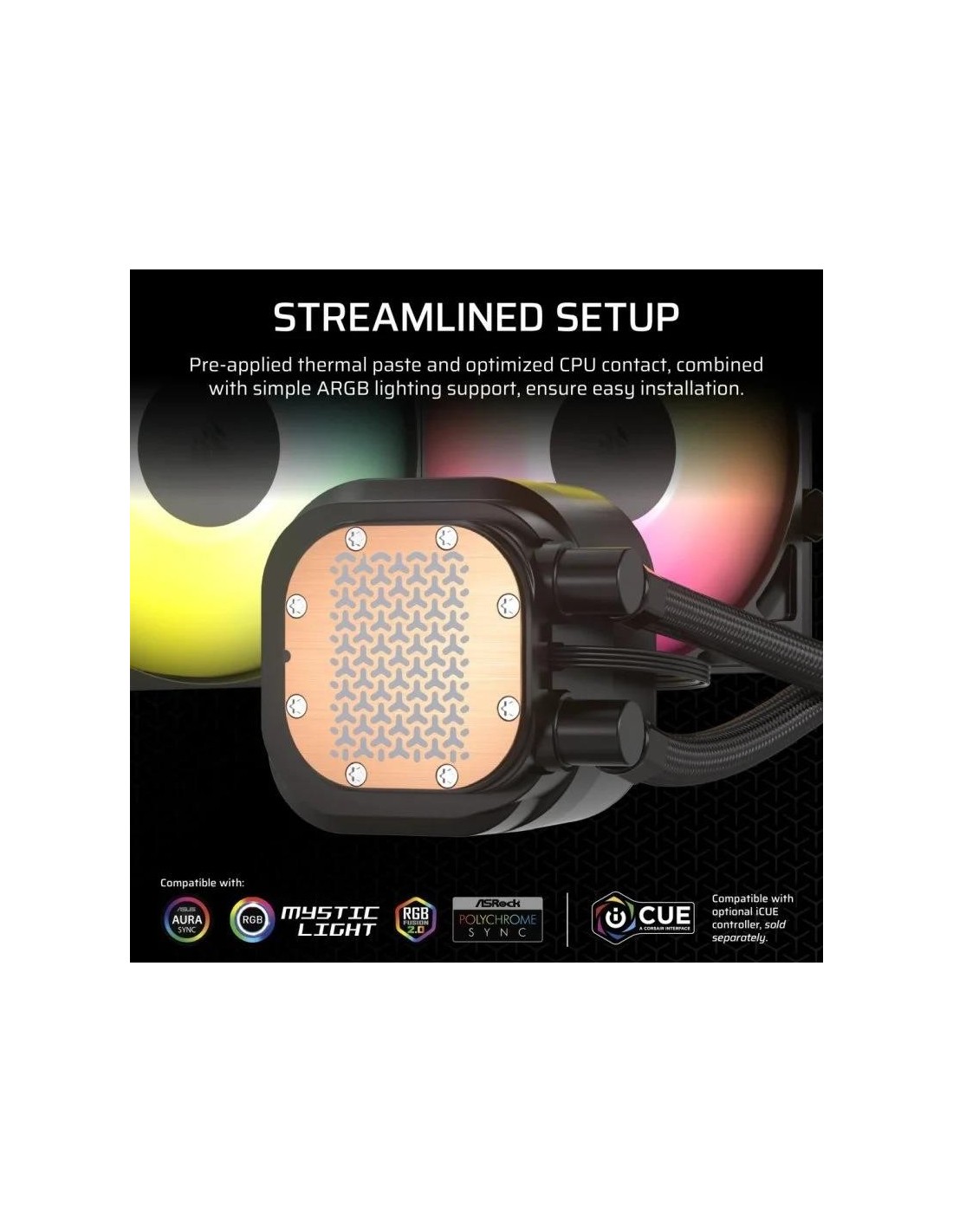 REFRIGERACION LIQUIDA CPU CORSAIR NAUTILUS 240MM ARGB BLACK