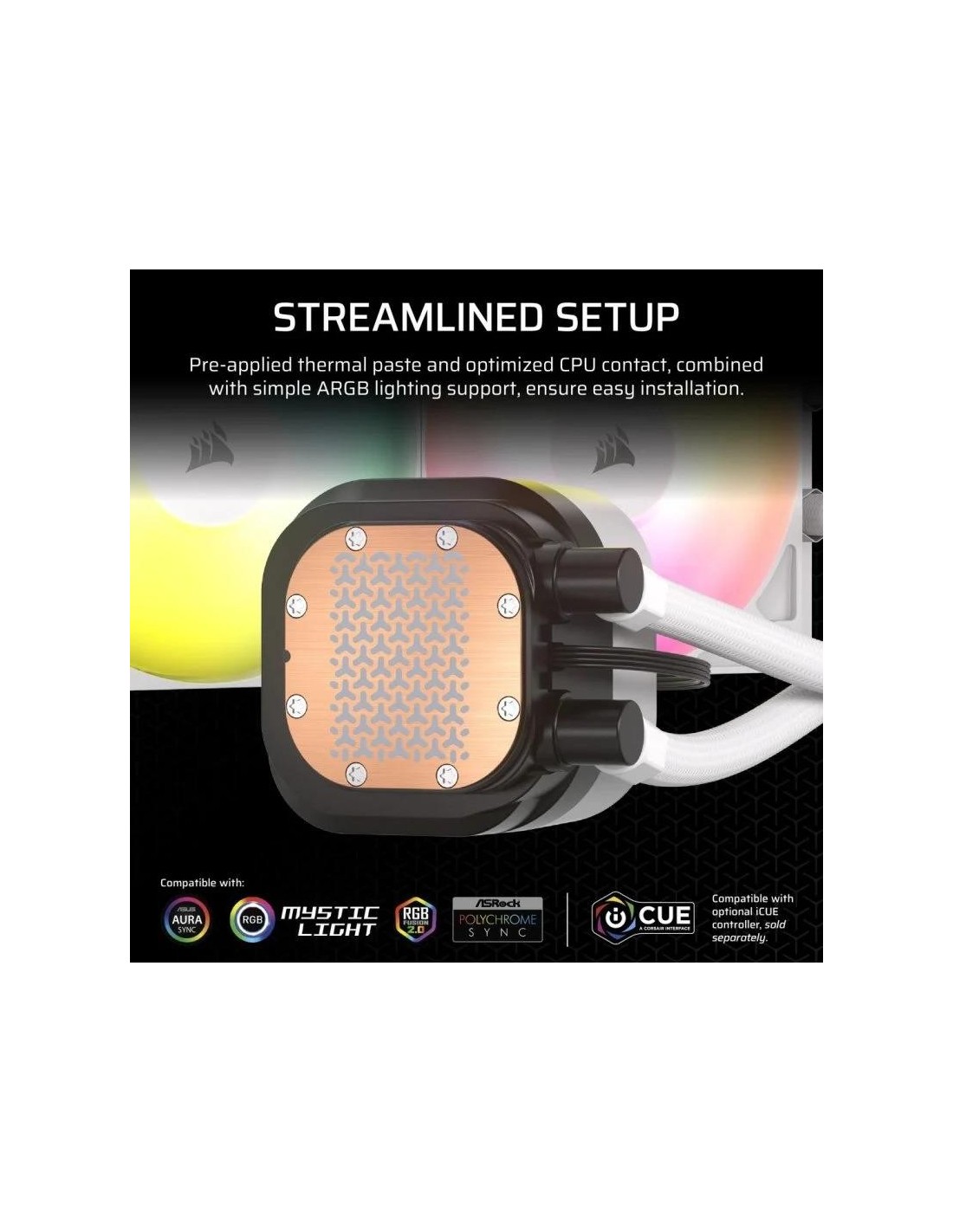 REFRIGERACION LIQUIDA CPU CORSAIR NAUTILUS 240MM ARGB WHITE
