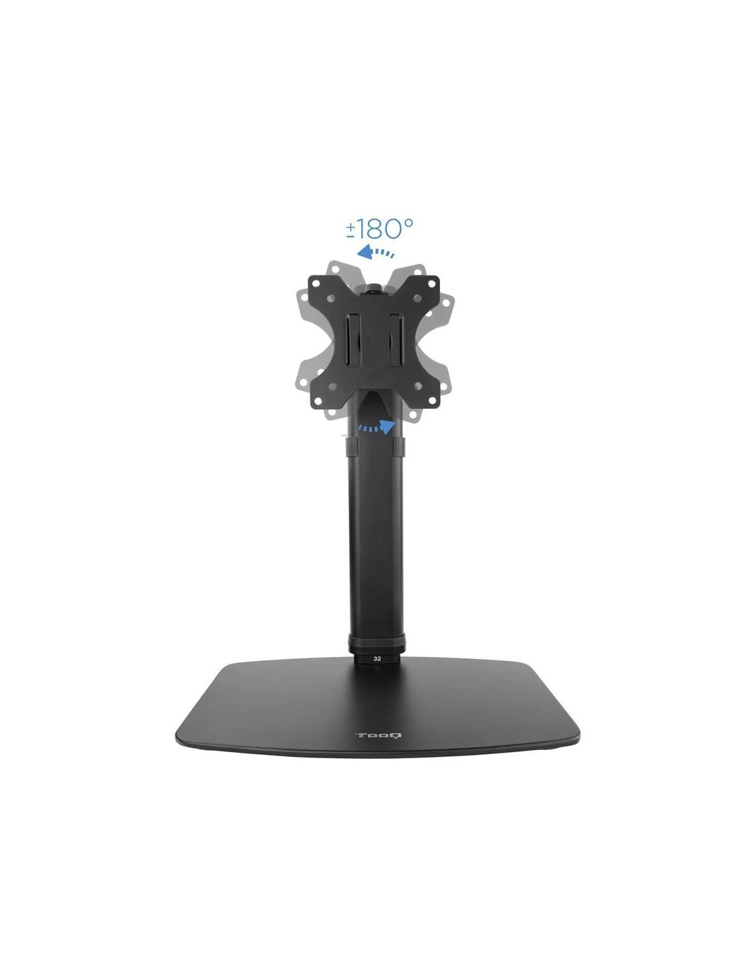 SOPORTE DE MESA TV MONITOR TOOQ REG.ALTURA GIR. INCL. 17-27 BLACK