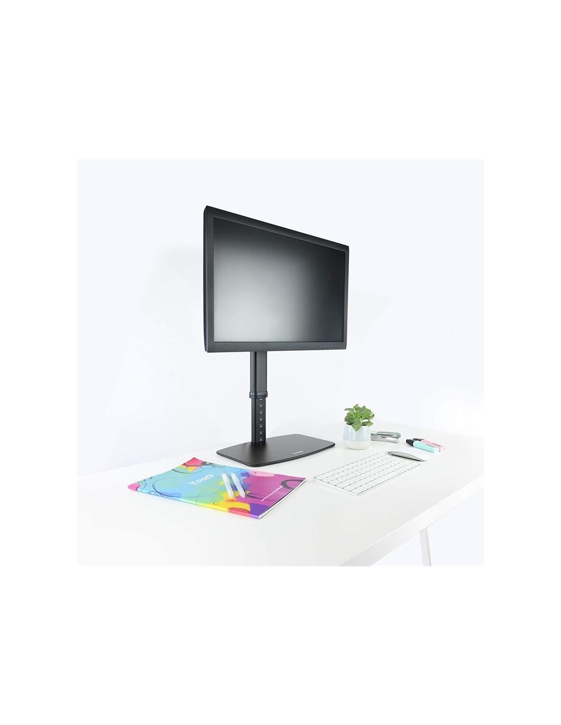 SOPORTE DE MESA TV MONITOR TOOQ REG.ALTURA GIR. INCL. 17-27 BLACK
