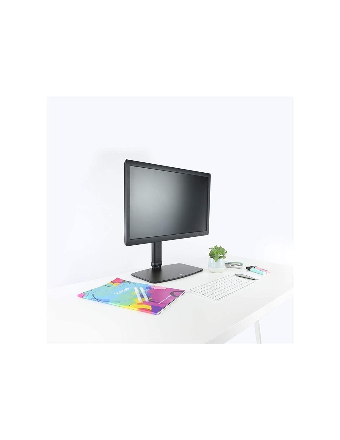 SOPORTE DE MESA TV MONITOR TOOQ REG.ALTURA GIR. INCL. 17-27 BLACK