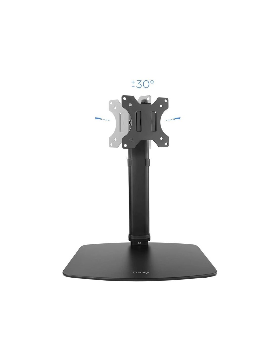 SOPORTE DE MESA TV MONITOR TOOQ REG.ALTURA GIR. INCL. 17-27 BLACK