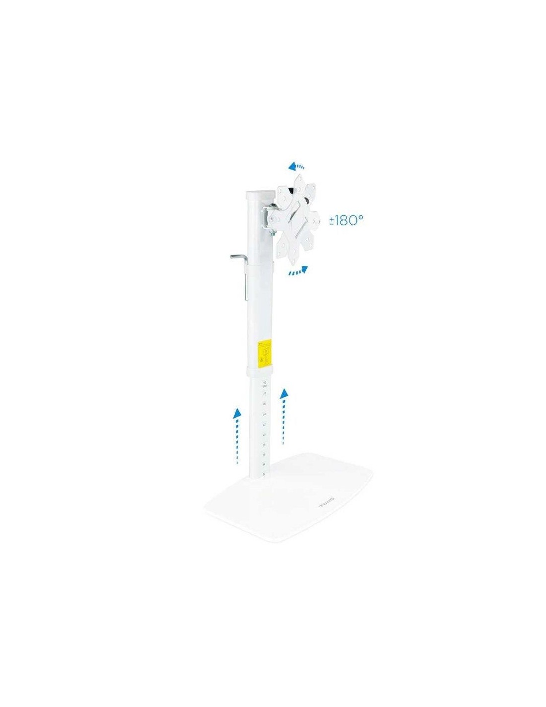SOPORTE DE MESA TV MONITOR TOOQ REG.ALTURA GIR. INCL. 17-27 WHITE