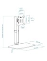 SOPORTE DE MESA TV MONITOR TOOQ REG.ALTURA GIR. INCL. 17-27 WHITE