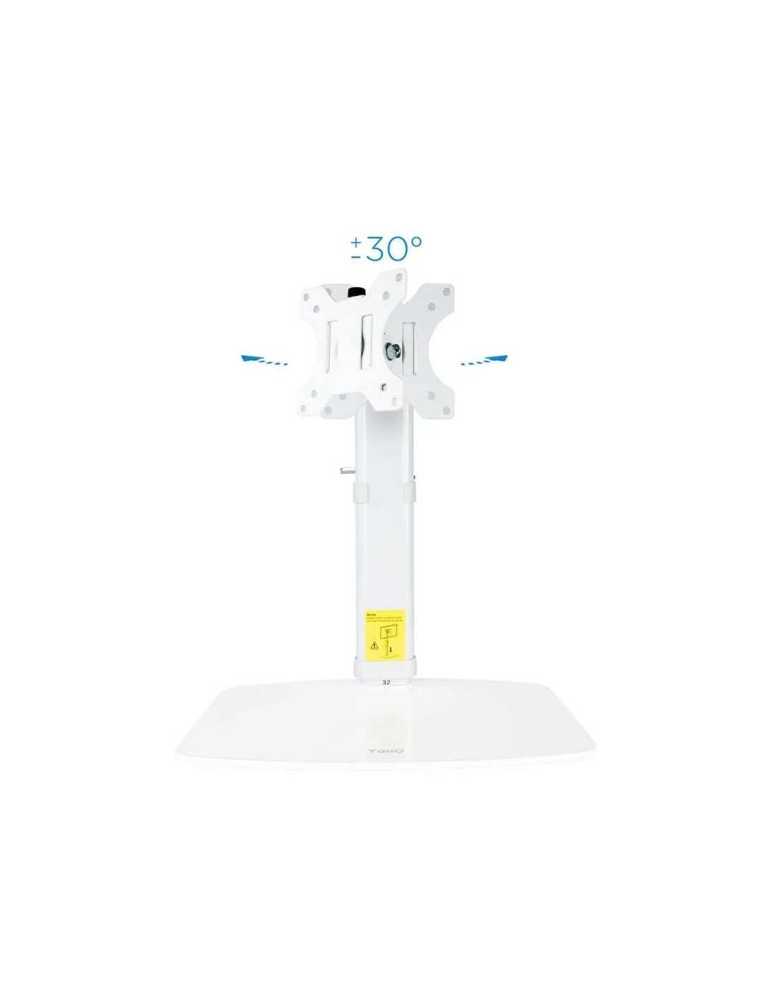 SOPORTE DE MESA TV MONITOR TOOQ REG.ALTURA GIR. INCL. 17-27 WHITE
