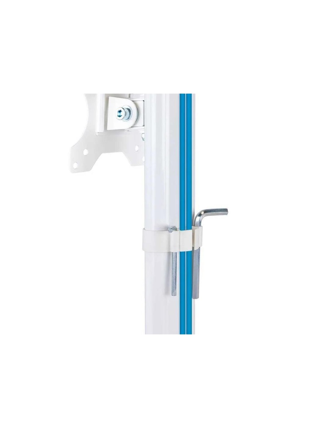 SOPORTE DE MESA TV MONITOR TOOQ REG.ALTURA GIR. INCL. 17-27 WHITE