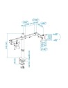 SOPORTE DE MESA TV/MONITOR TOOQ DB1232TN-B 13-32 2 BRAZOS BLACK