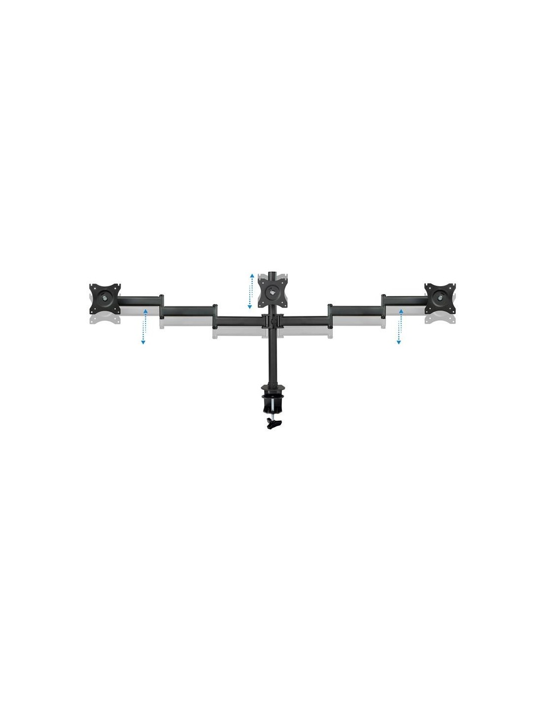SOPORTE DE MESA TV/MONITOR TOOQ 13-27 8KG 2 BRAZOS PARA 3 PANTALLAS