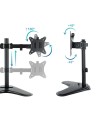 SOPORTE DE MESA MONITOR 2 TOOQ REG.ALTURA GIR. INCL. 9KG BLACK