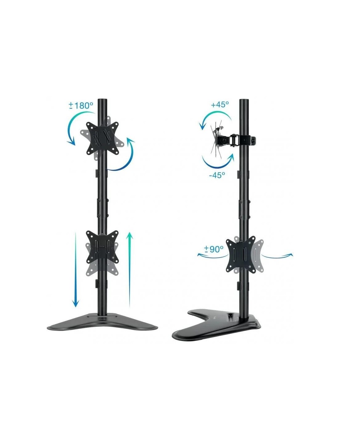 SOPORTE DE SOBREMESA MONITOR TOOQ 17-32 9KG 2 BRAZOS VERTICAL GIRA/INCLI