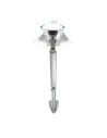 SOPORTE DE MESA TV MONITOR TOOQ GIRATORIO INCLINABLE 13-32 1 BRAZO SILVER