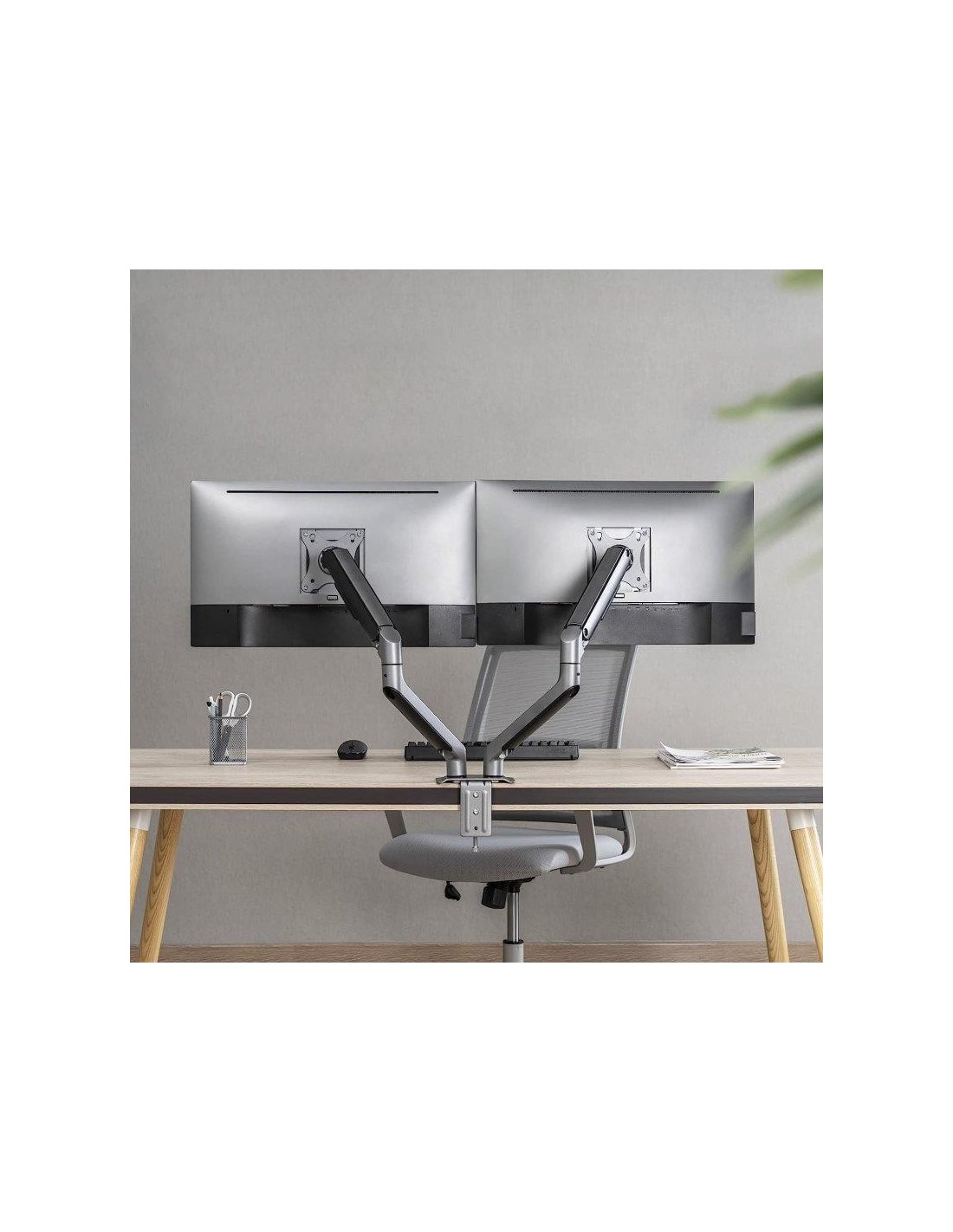 SOPORTE DE MESA TV/MONITOR TOOQ DB4132TNR-G 17-32 2 BRAZOS ASISTIDO GREY