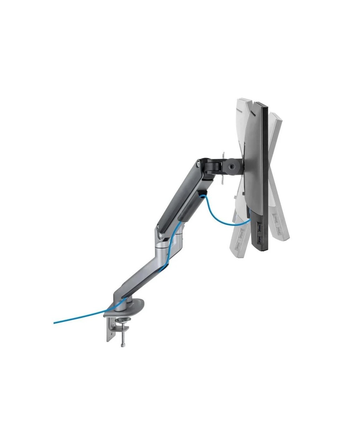 SOPORTE DE MESA TV/MONITOR TOOQ DB4132TNR-G 17-32 2 BRAZOS ASISTIDO GREY