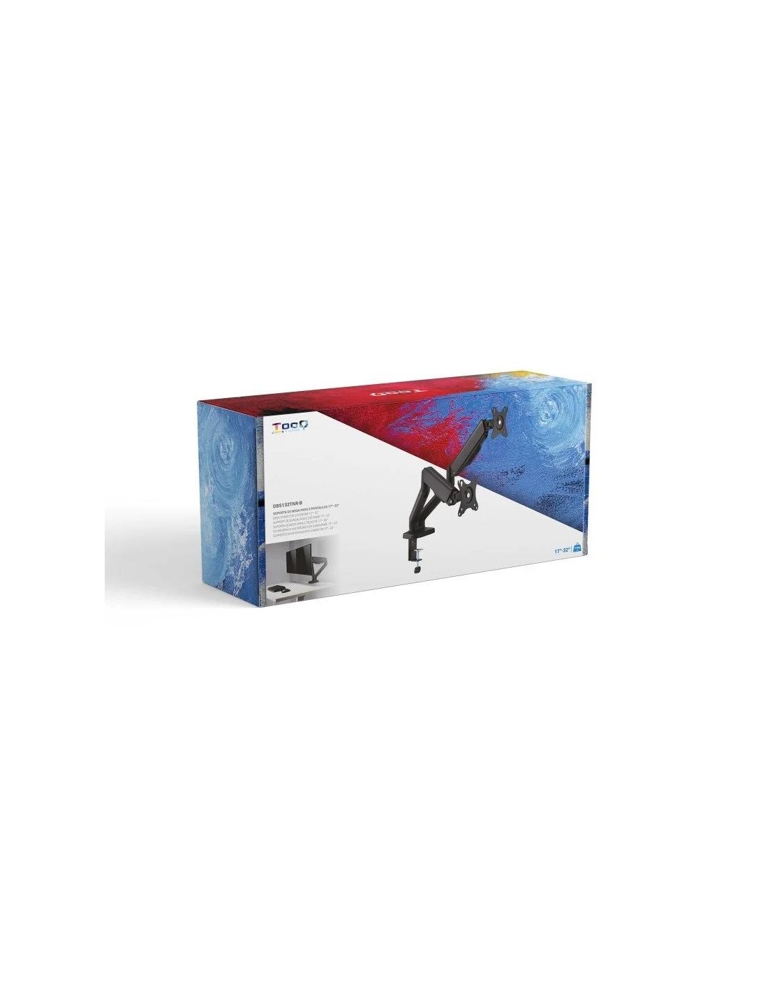 SOPORTE DE MESA TV/MONITOR TOOQ DB5132TNR-B 17-32 2 BRAZOS ASISTIDO BLACK