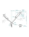 SOPORTE DE MESA TV/MONITOR TOOQ DB5132TNR-B 17-32 2 BRAZOS ASISTIDO BLACK