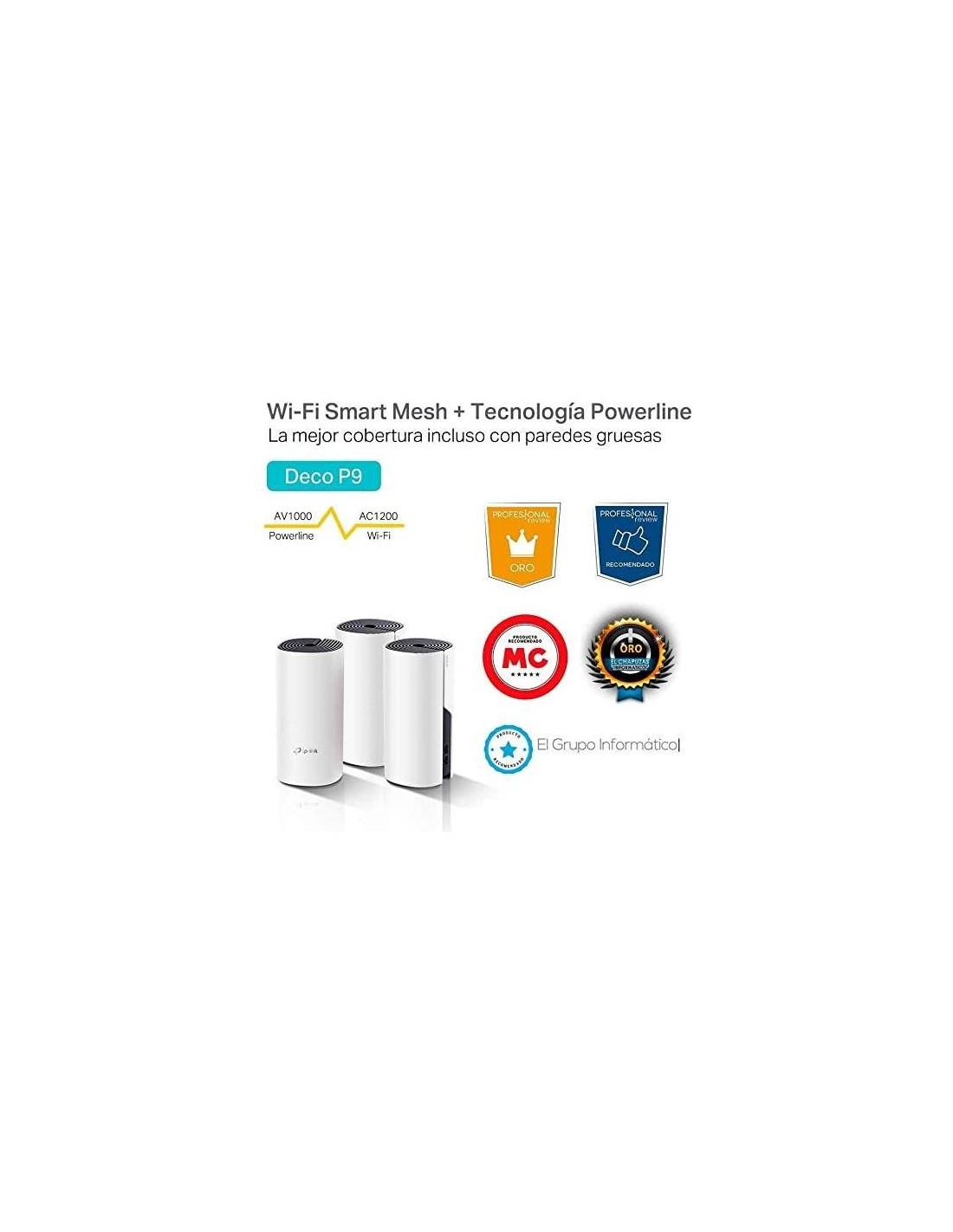 WIRELESS REPEATER TP-LINK AC1200 HOME MESH PACK 2 DECO P9