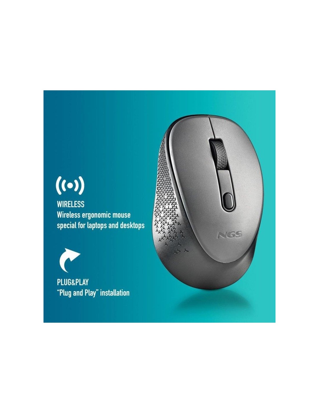 RATON NGS DEW GRAY WIRELESS SILENT GREY