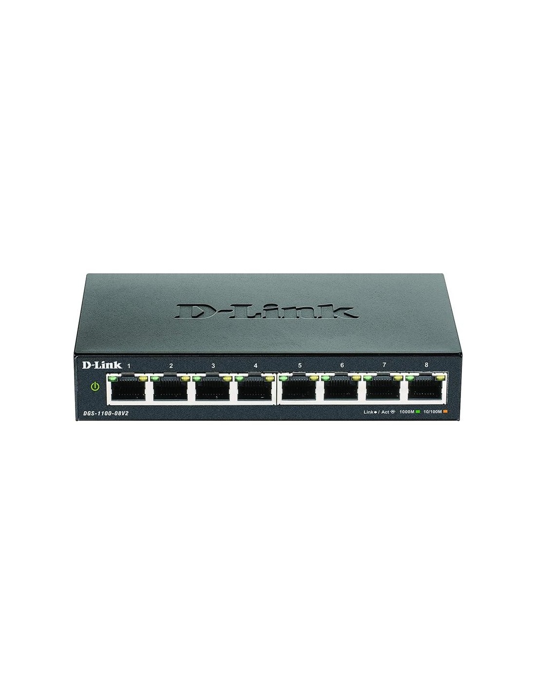 SWITCH D-LINK GIGABIT 8 PUERTOS DGS-1100-08V2/E EASYSMART GESTIONABLE