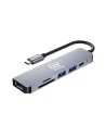 DOCK HUB ONEWAY USB-C 6 EN 1 HDMI 4K/2 USB 3.0/USB-C/SD+MICRO SD GREY
