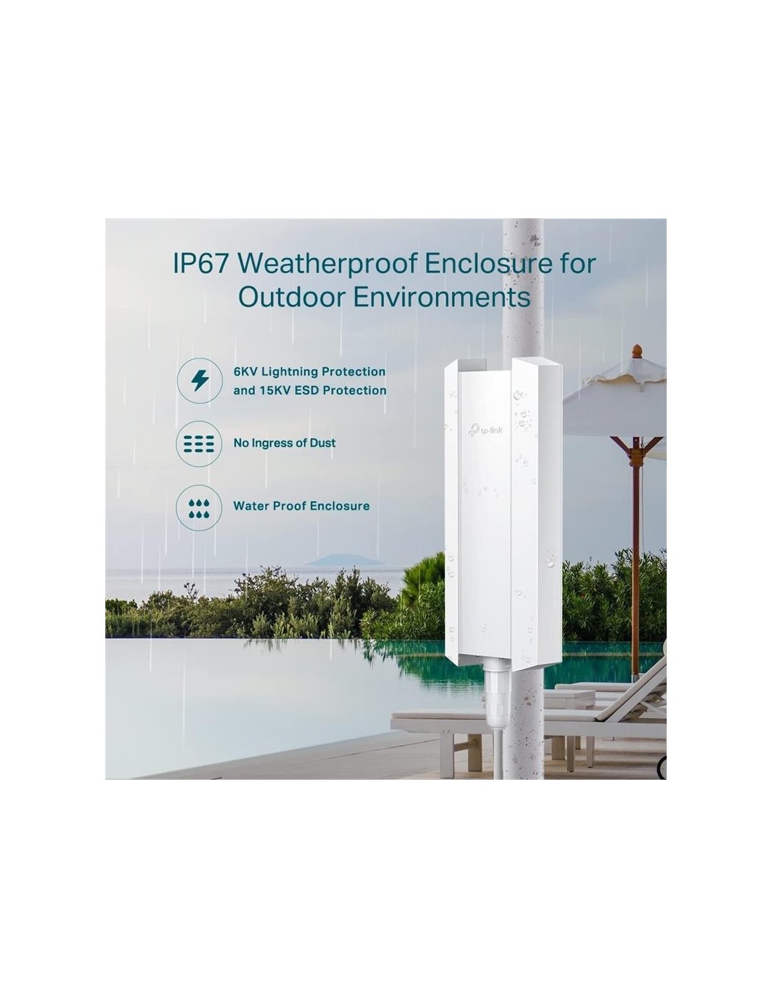 ACCESS POINT TP-LINK EAP610-OUTDOOR AX1800 DUAL BAND WI-FI 6 EXTERIOR POE